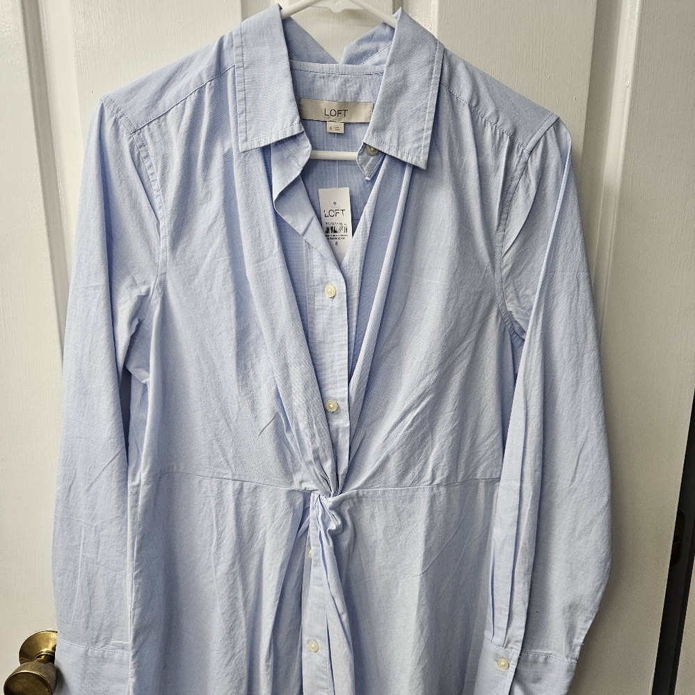 Light Blue Women's Cotton Blouse